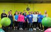 Community cardio drumming moment